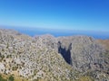 Road to Sa Calobra Beach in Palma de Mallorca Spain